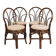 Set of 4 turned wicker chairs, vintage.