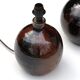 Brown stoneware "ball" lamp foot by Guy Baudat, 70s