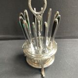 12 "Apollonox" fruit knives on silver metal support
