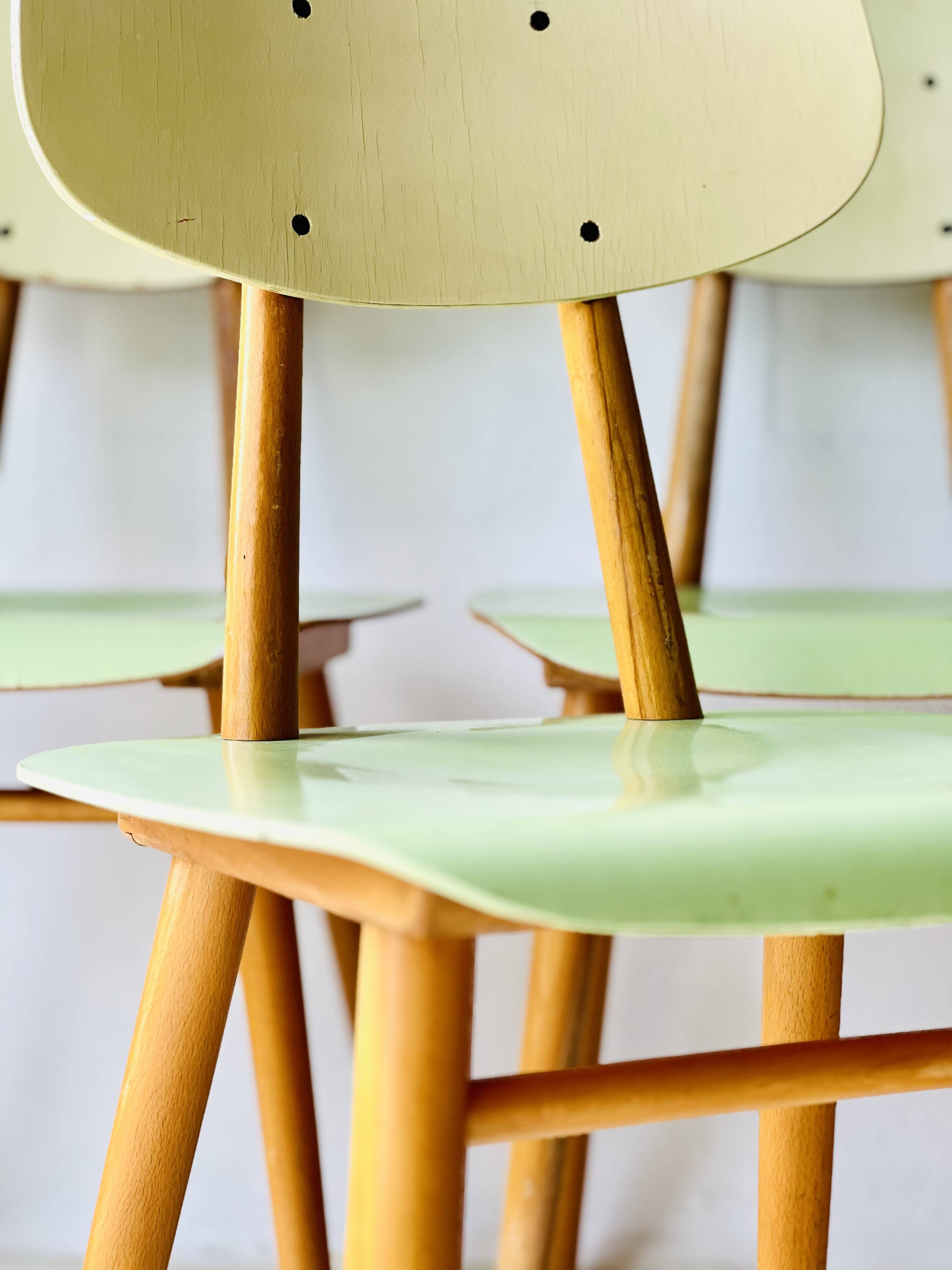 Vintage Bistro Kitchen Chairs from TON, 1960
