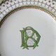 Antique round dish from Creil & Montereau, “Venetian” decor, late 19th century