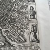 Old map of Paris 100X72