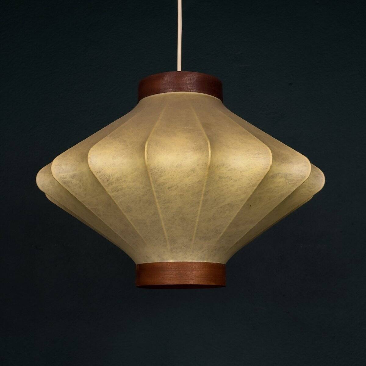 Mid-century modern Italian Cocoon pendant lamp from the 1960s.