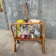 Porte-revues en rotin vintage