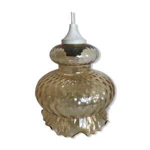 Suspension en verre ambré