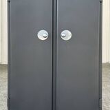 Metal kitchen cabinet, ball handles, 1950s