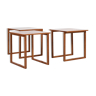 The cube tables in teak by Kai Kristiansen for Vildbjerg Møbelfabrik