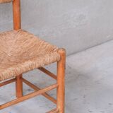 Single Mid-Century Rush Chair by Ate van Apeldoorn for Houtwerk Hattem