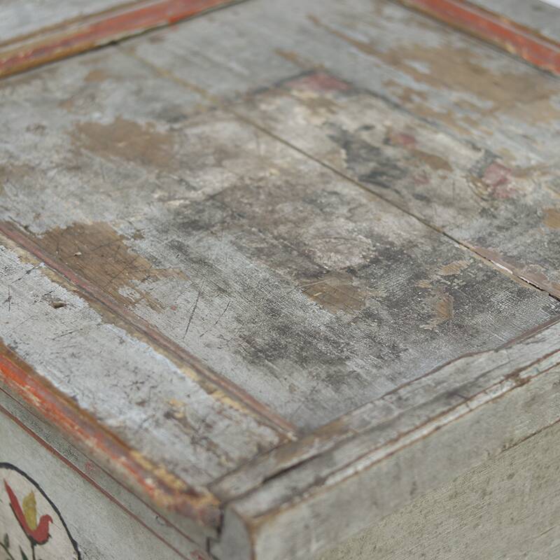 Painted Folk Art Bridal Trunk