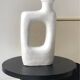 White ceramic heart vase