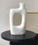 White ceramic heart vase