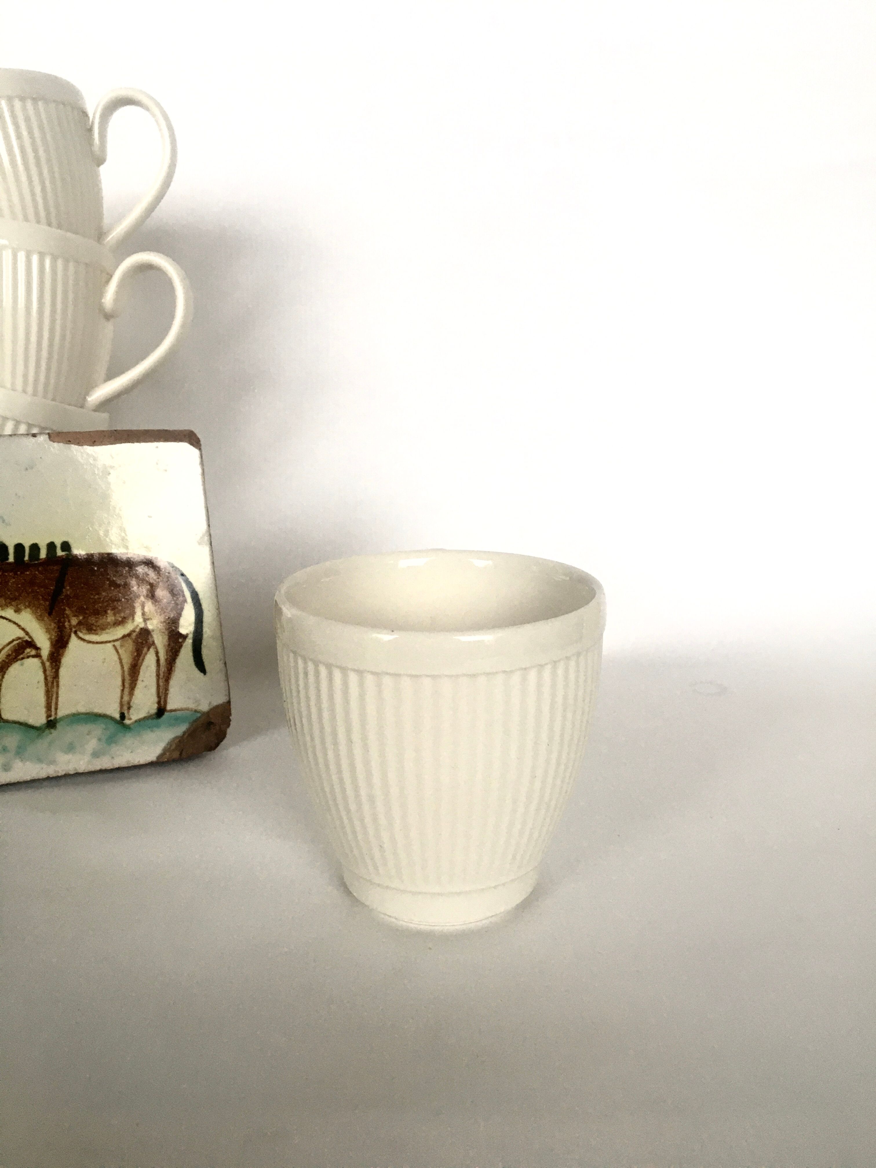 Ten English cups and saucers