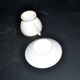 Paris porcelain – Antique round cup in soft porcelain with gold trim.