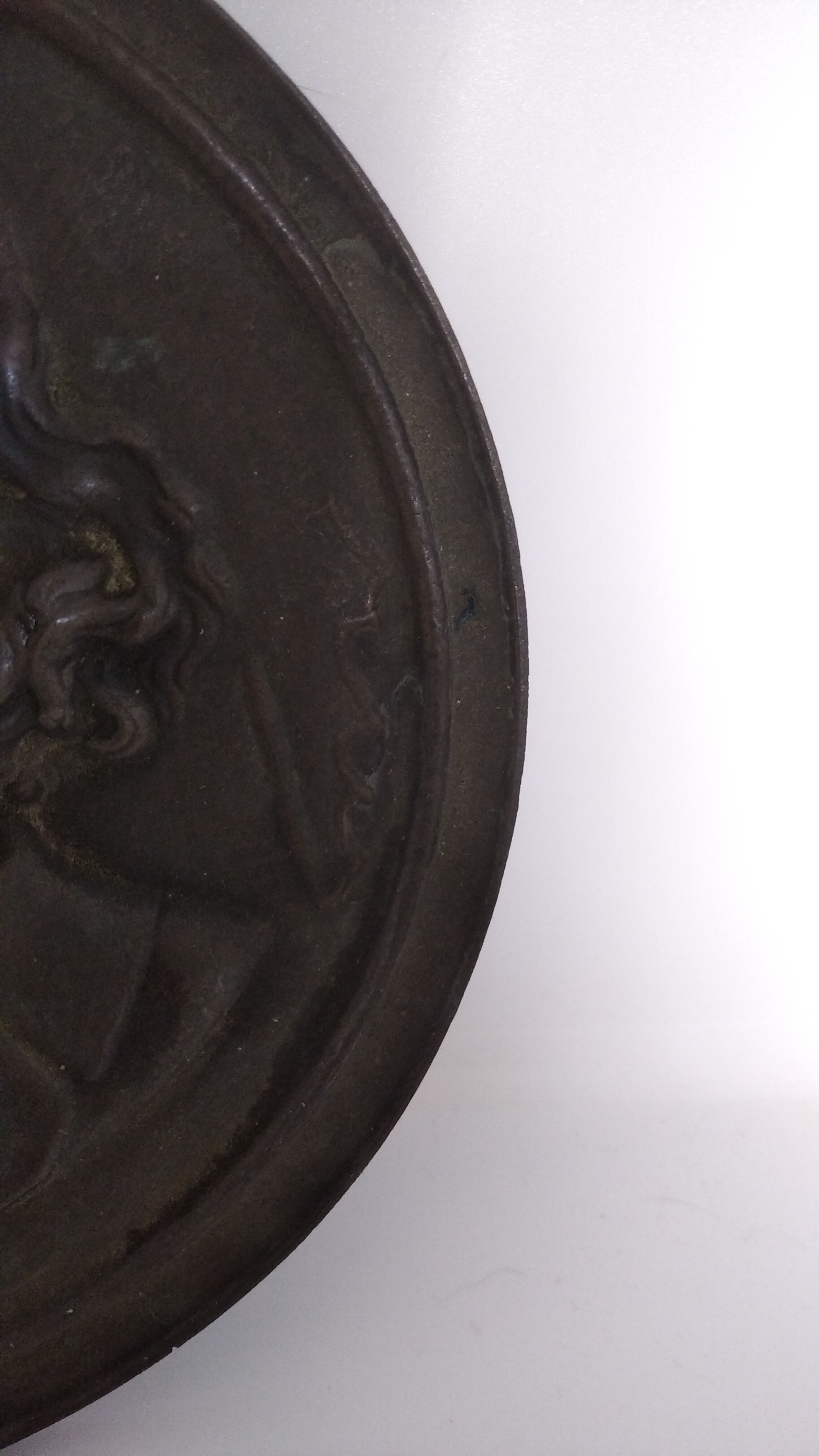 Bronze medallion of Léon Gambetta by Eugène Riu