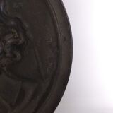 Bronze medallion of Léon Gambetta by Eugène Riu