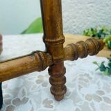 Early 20th Century Bamboo Style Turned Wood Hanging Mirror
