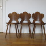 3 Trefle Bistrot Baumann chairs