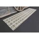 1970s Turkish Hand-Knotted Wool Cotton Beige Runner Rug 70x262