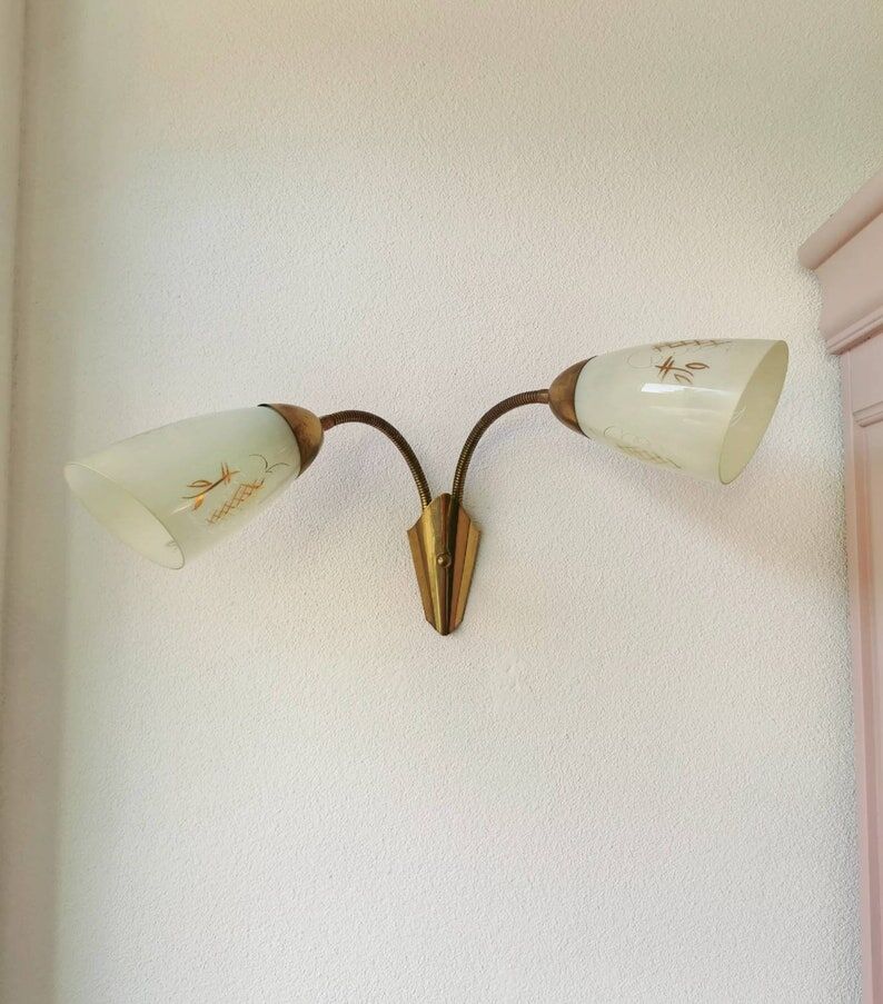 Wall lamp hollywood regency gold, 70s