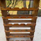 Solid wood wine rack bottle storage with drawer