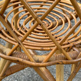 Rattan desk and chair 1960