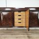 Mahogany sideboard with a glass top, 1960