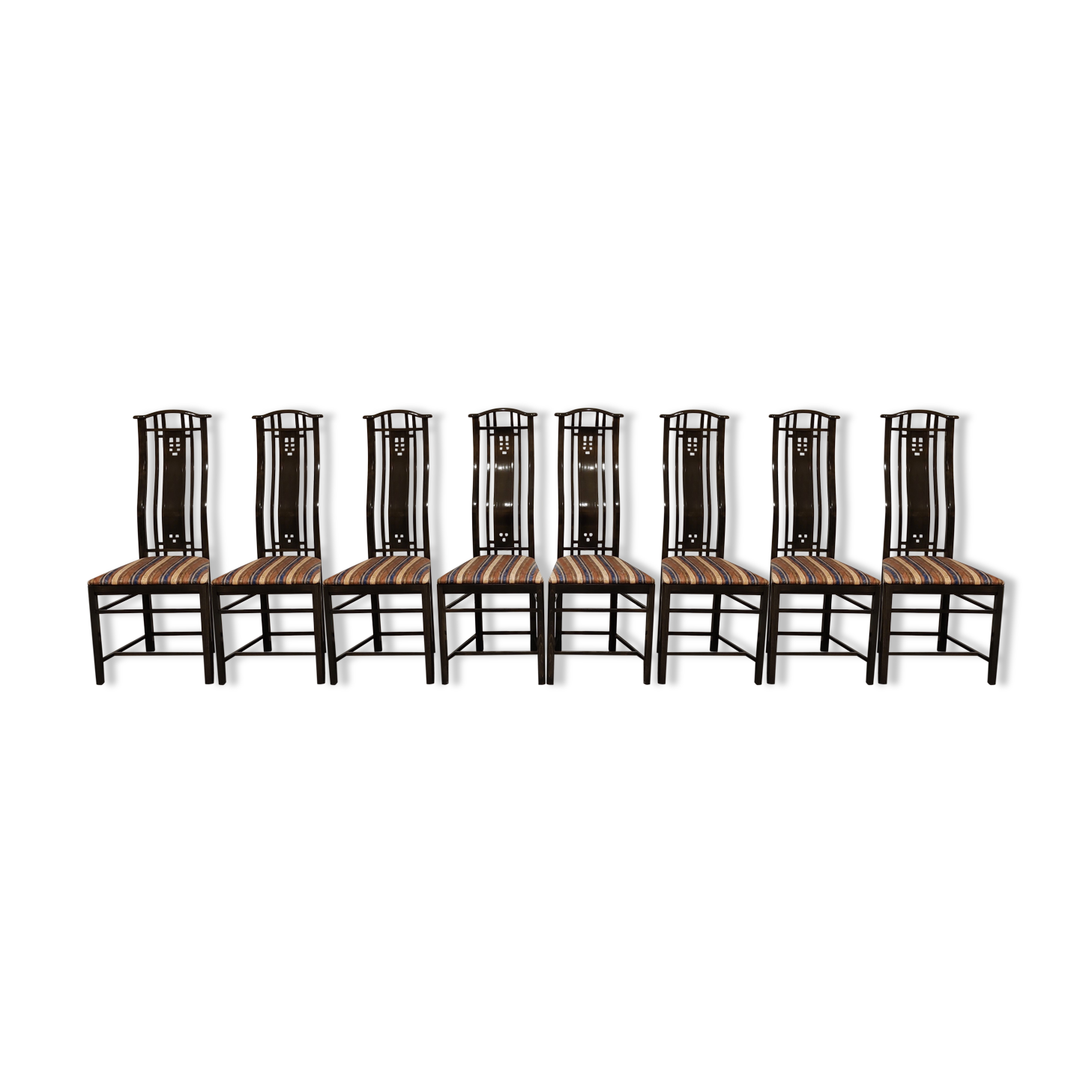 Chaises de salle à manger Umberto Asnago pour Giorgetti, années 1980