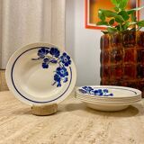 Set of 6 Badonvillier porcelain soup plates