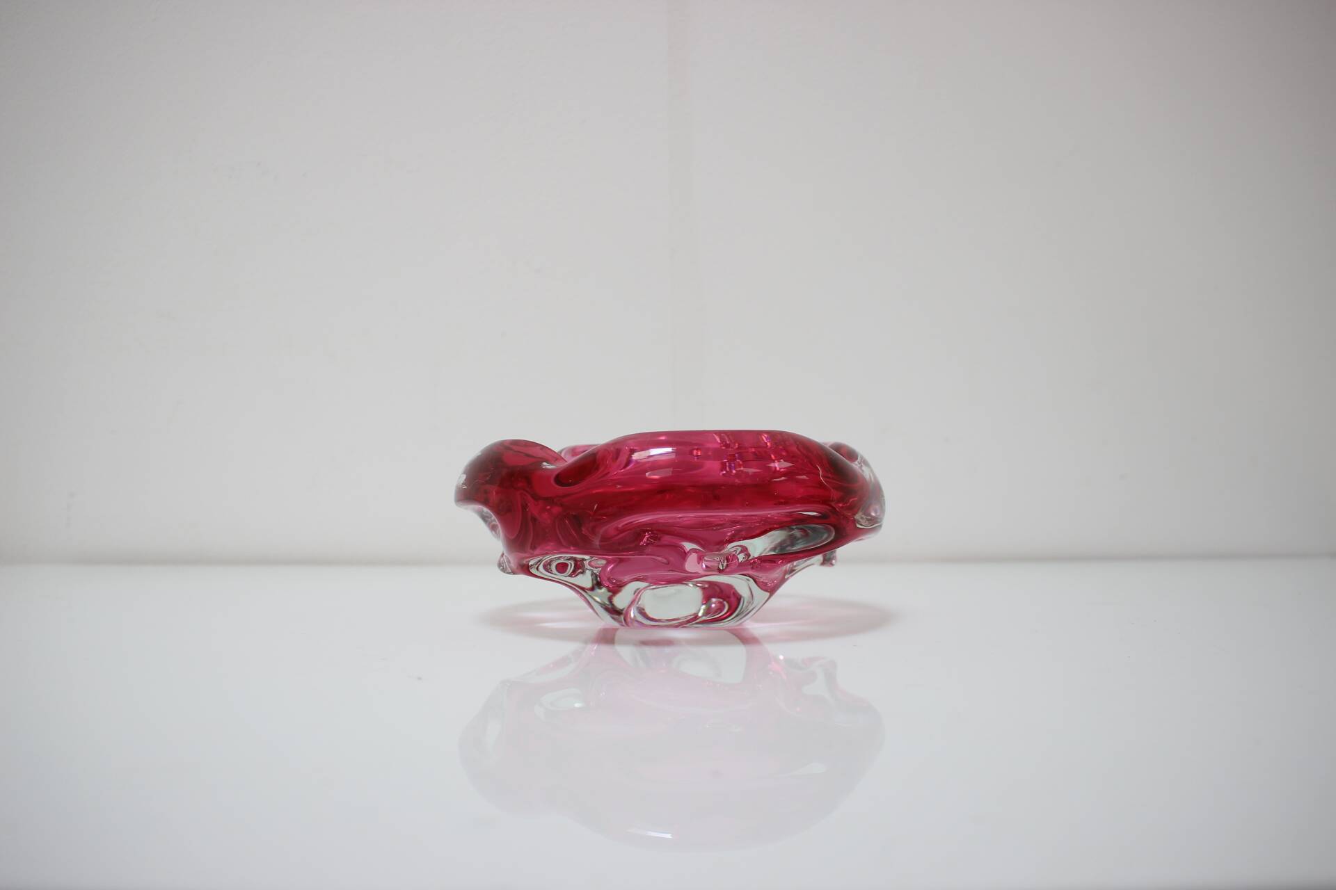 Bohemian Art Glass Bowl/Ashtray by Josef Hospodka, 1960's