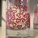 Set of 4 vintage Durobor glasses with bubble foot