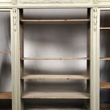 Old pharmacy furniture in grey lacquered oak, NINETEENTH