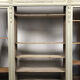 Old pharmacy furniture in grey lacquered oak, NINETEENTH