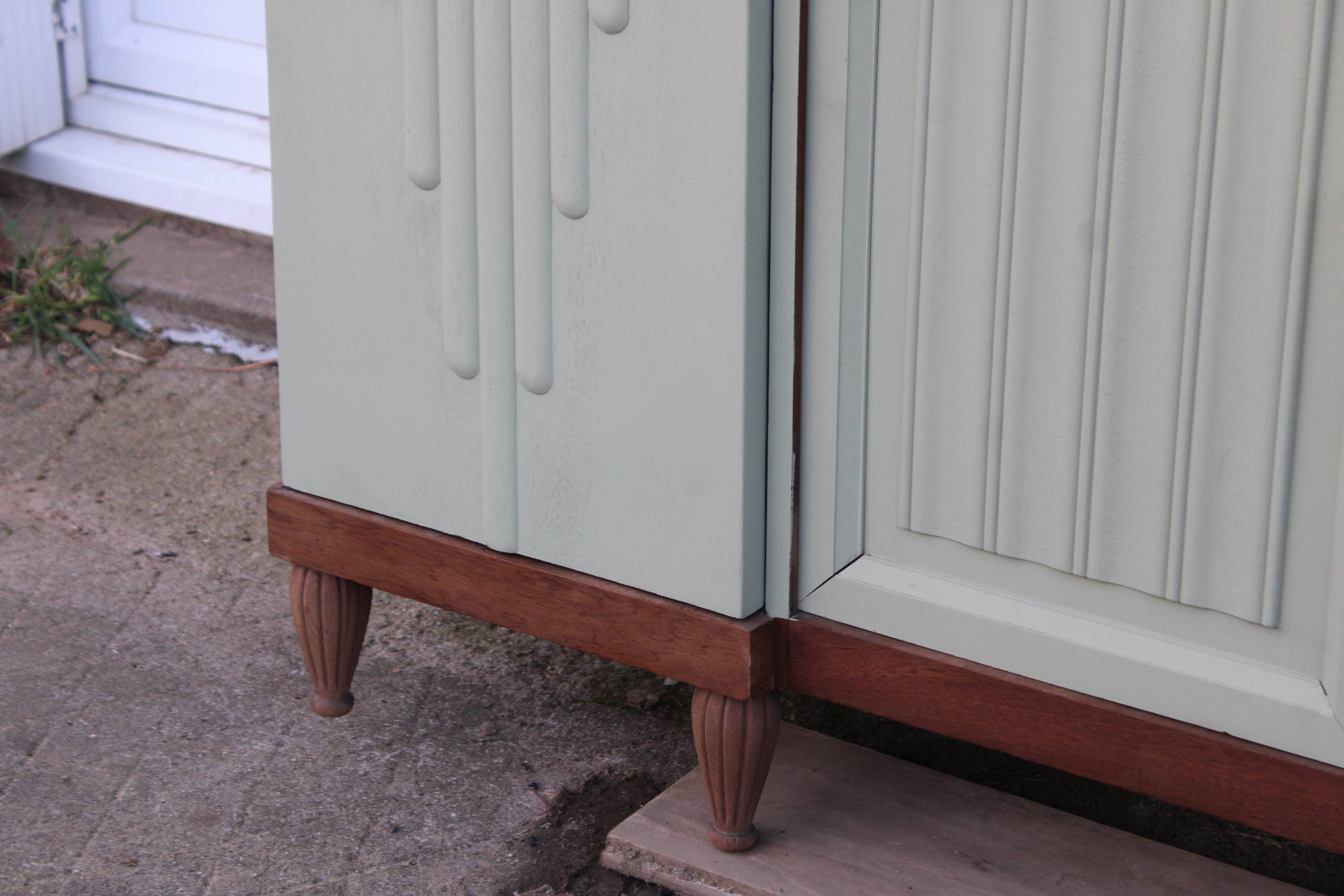 Renovated antique Art Deco sideboard – Lizard Green (Pure & Paint)