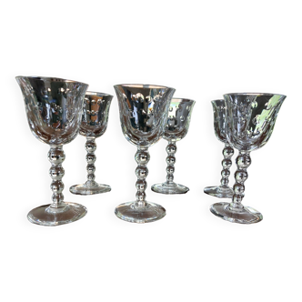 Saint Louis Bordeaux glasses n°4 "Bubbles"