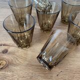 Verres à eau en verre fumé