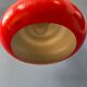 Suspension vintage Space Age conique rouge