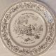 Series of 6 earthenware dessert plates by GIEN models Fables by Lafontaine