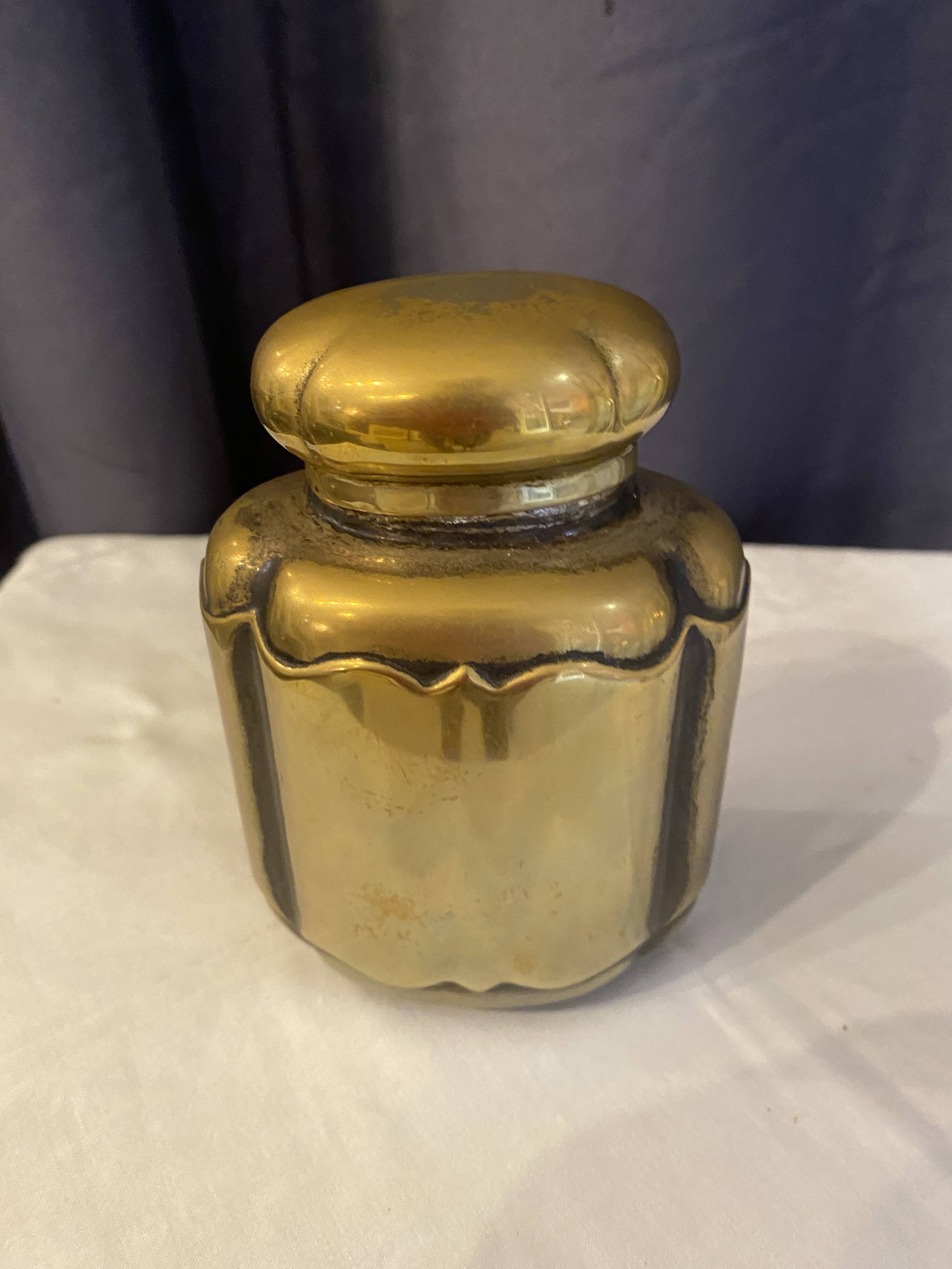 1970s oriental style silver brass bottle