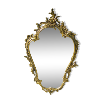 Miroir vintage en bronze doré