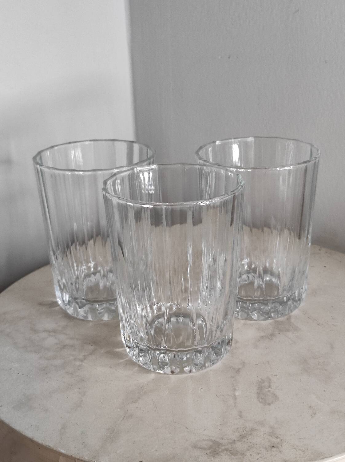 3 verres à eau