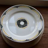 Assiettes plates faience 1900 Badonviller collection Nikito