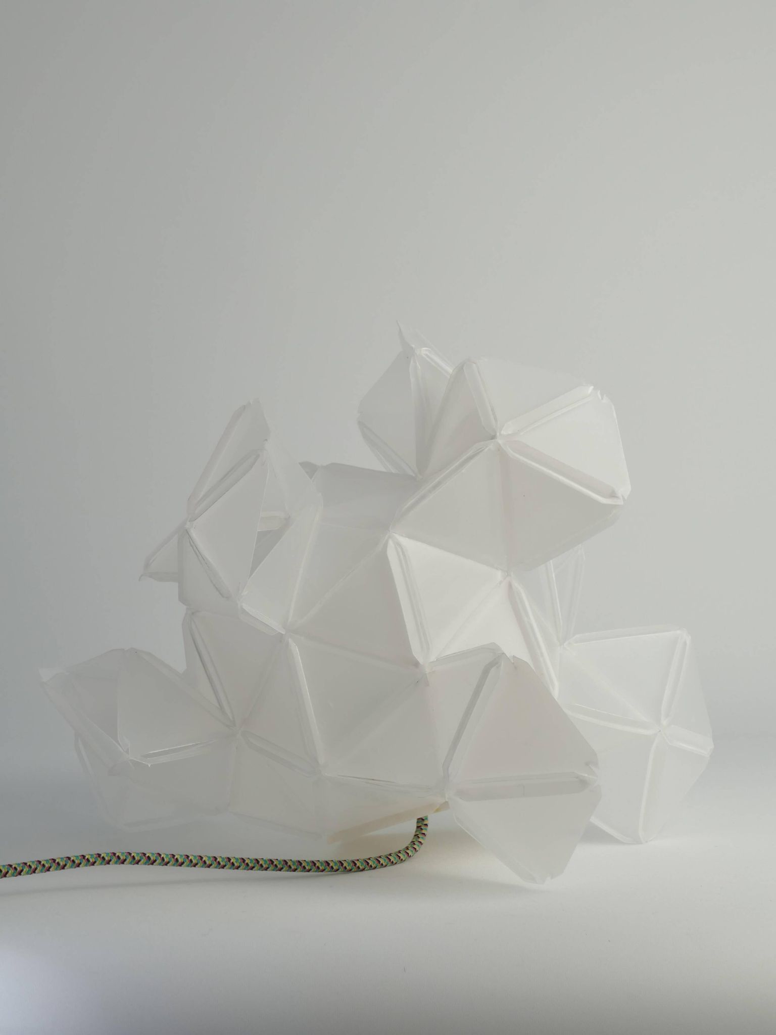 Labyrinth, Hazy, Artisan Light Sculpture with Integrated Fixture, By Republiken