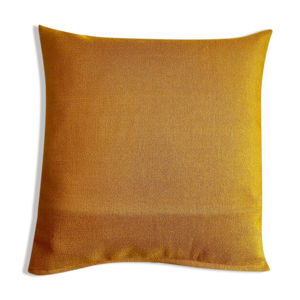 Coussin en piqué de coton jaune