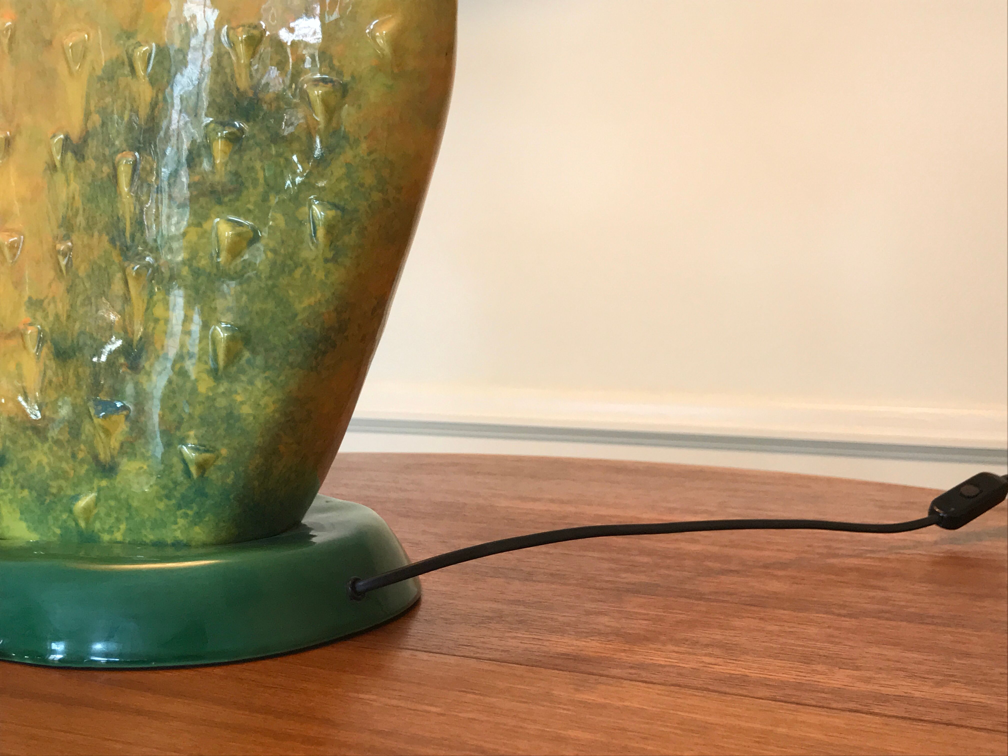 Ceramic cactus lamp, 1970