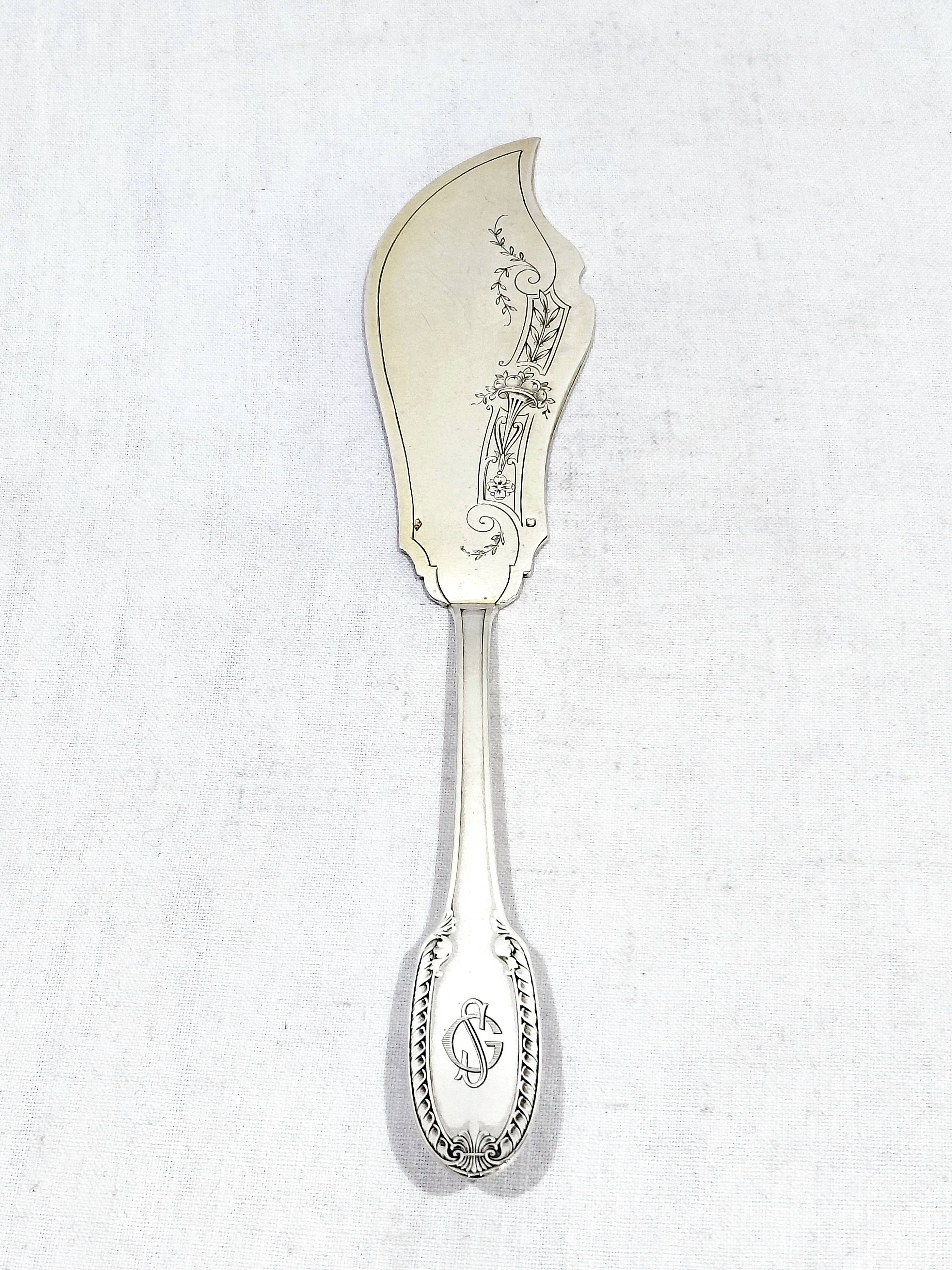 Ravinet Denfert - couverts de service a glace argent et vermeil