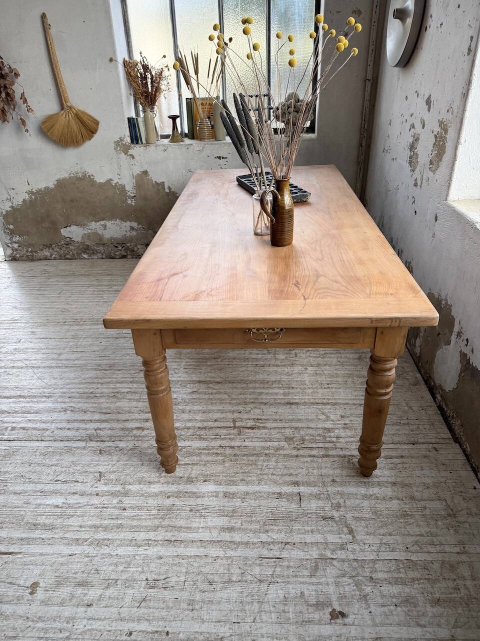 Table de ferme en merisier