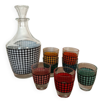 Houndstooth liquor service from the 60s