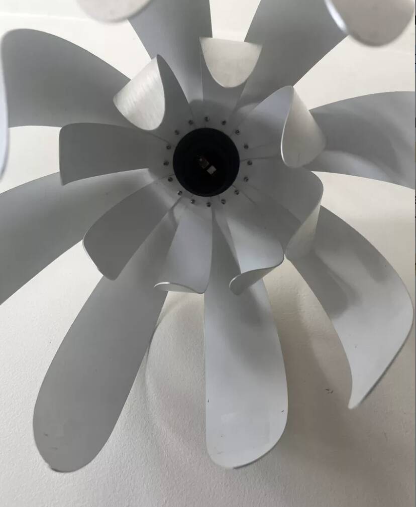 Brushed metal flower pendant light, 1970 design