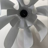 Brushed metal flower pendant light, 1970 design