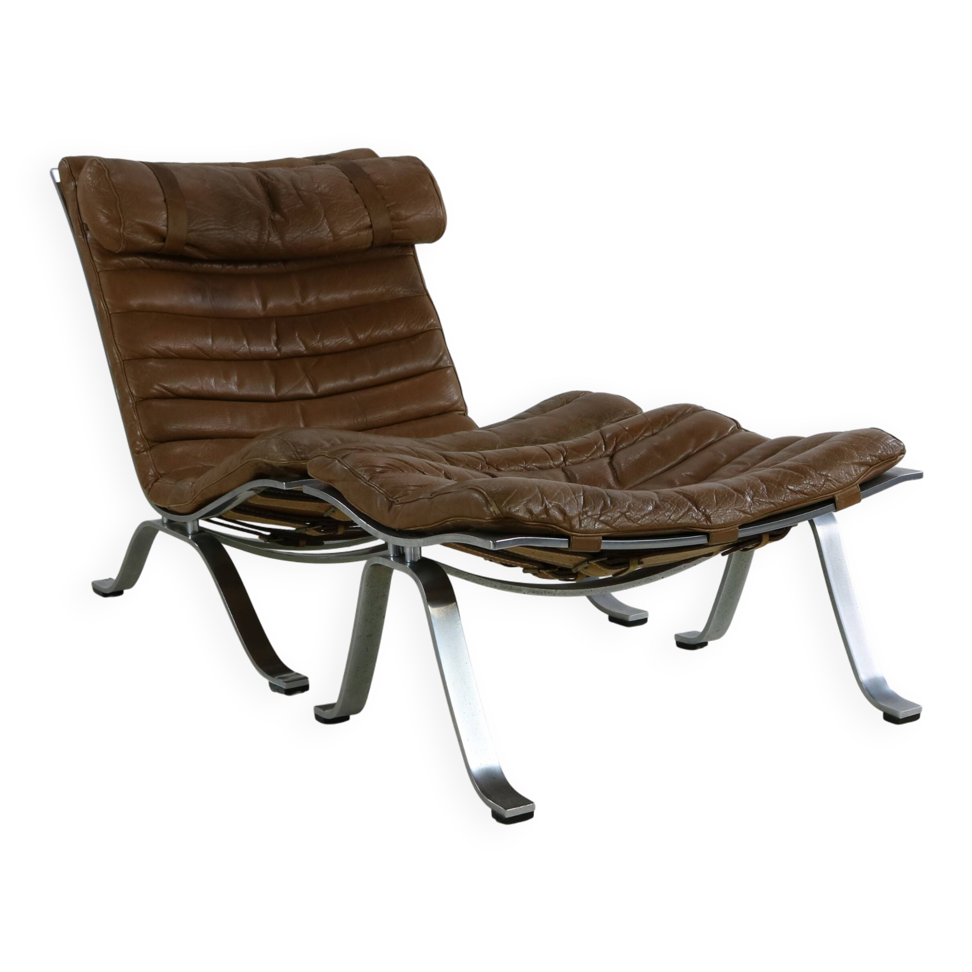 Fauteuil et repose-pieds design années soixante par Arne Norell